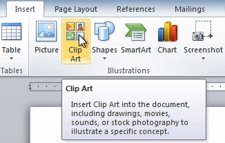 The Clip Art command
