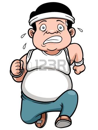 the fat man: illustration of fat man Jogging Illustration