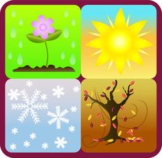 The four seasons weather for kids clipart - ClipartFest