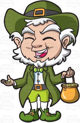 . ClipartLook.com A charming old leprechaun with his pot of gold