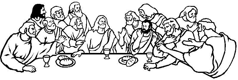 The Last Supper Black And .. - Last Supper Clip Art