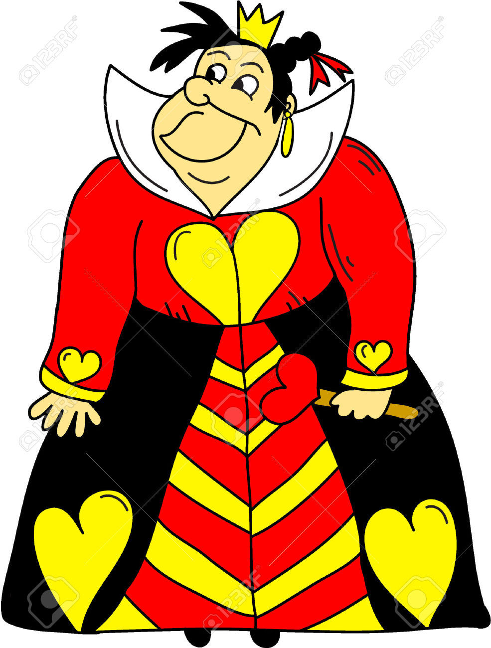 The Queen Of Hearts Clipart- Alice In Wonderland Cartoons Stock Vector - 39551568