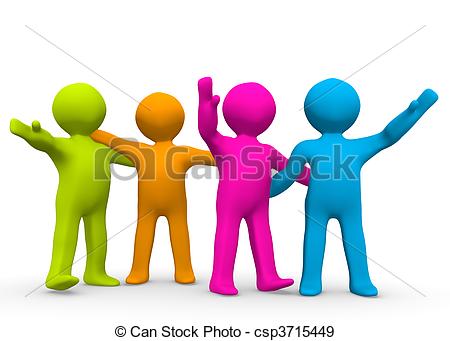 Small Group Open Copy Clipart