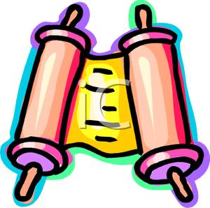 The Scrolls of the Torah - Clipart