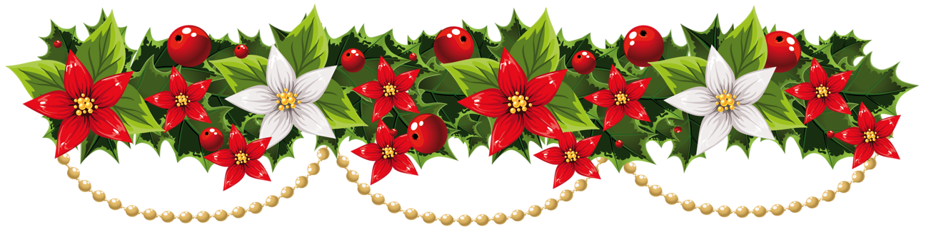 Christmas garland clip art .
