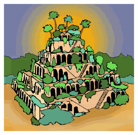 Seven Wonders of the Ancient World Clip Art by Phillip Martin, Hanging  Gardens of Babylon