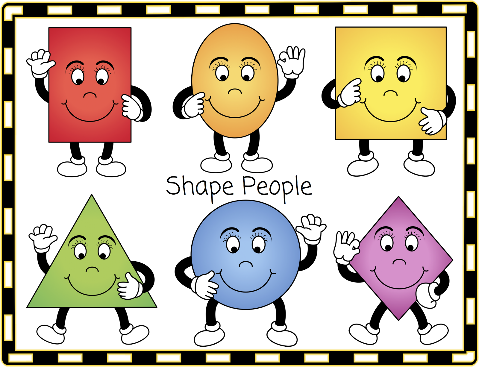 The Shape People The Shapes W - Clip Art Shapes