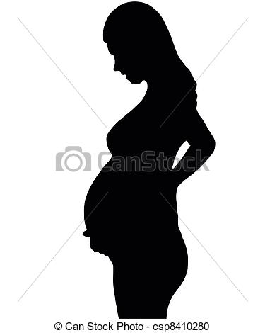 ... The Silhouette of the pregnant woman. - The Silhouette of.