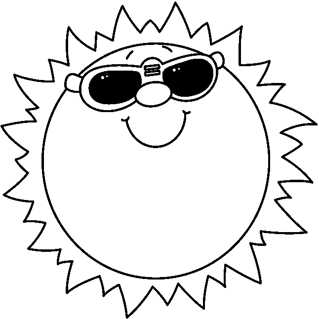 The sun clipart black and .