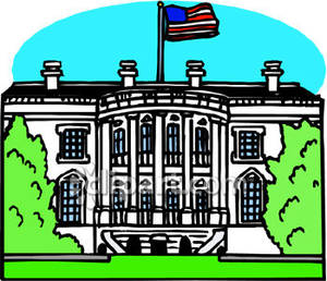 The White House In Washington Dc Royalty Free Clipart Picture