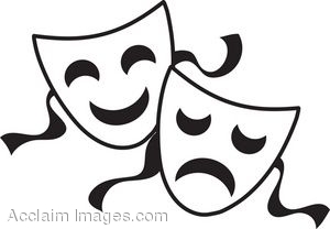 Theatre masks santa clipart -