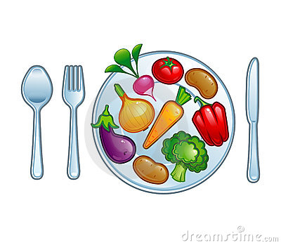 healthy plate of food clipart