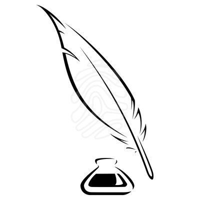 Black and White Quill Pen