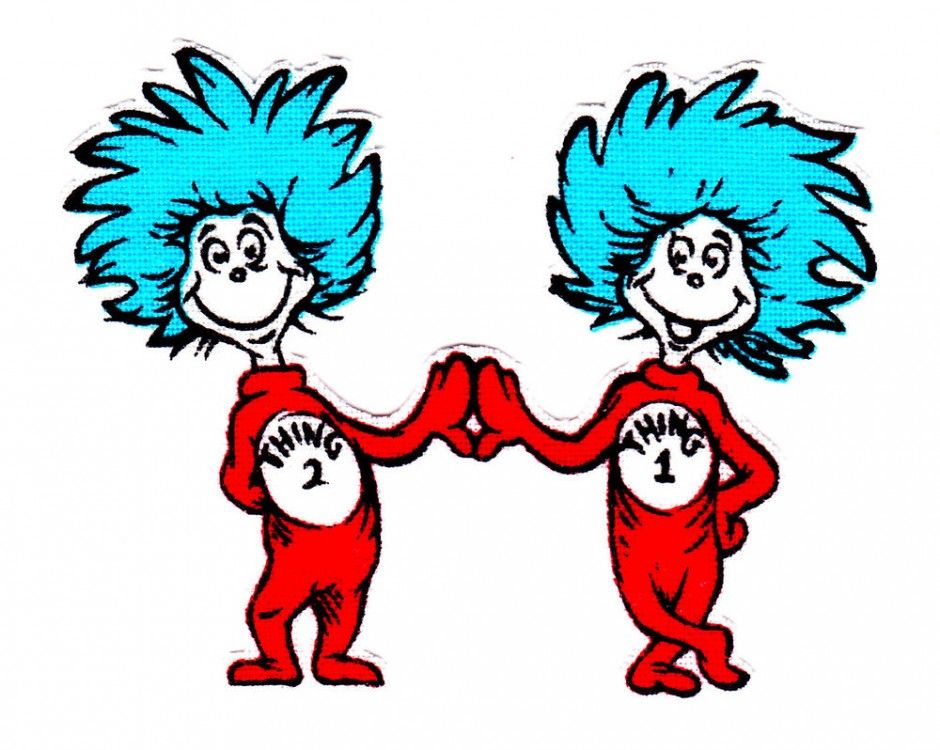 cat in the hat thing 1 and th - Thing Clipart