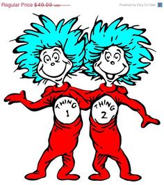 Dr Seuss Thing 1 Clipart #1