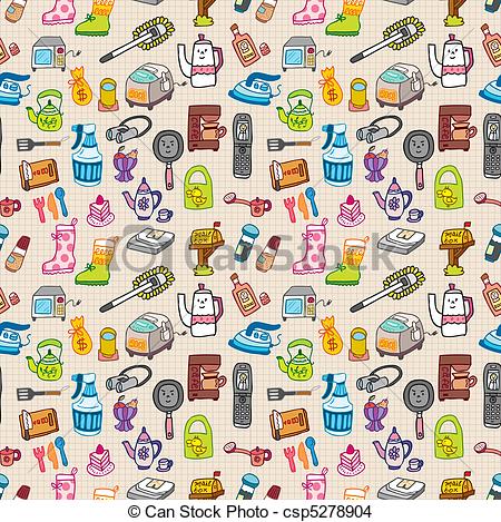 funny home thing seamless pattern - csp5278904