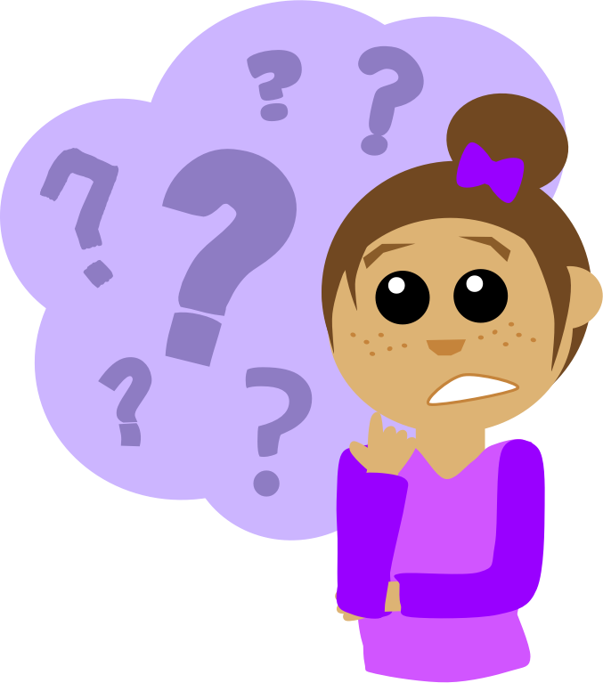 A girl thinking clipart clipart