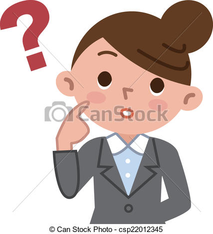 Business woman thinking - csp - Thinking Woman Clipart