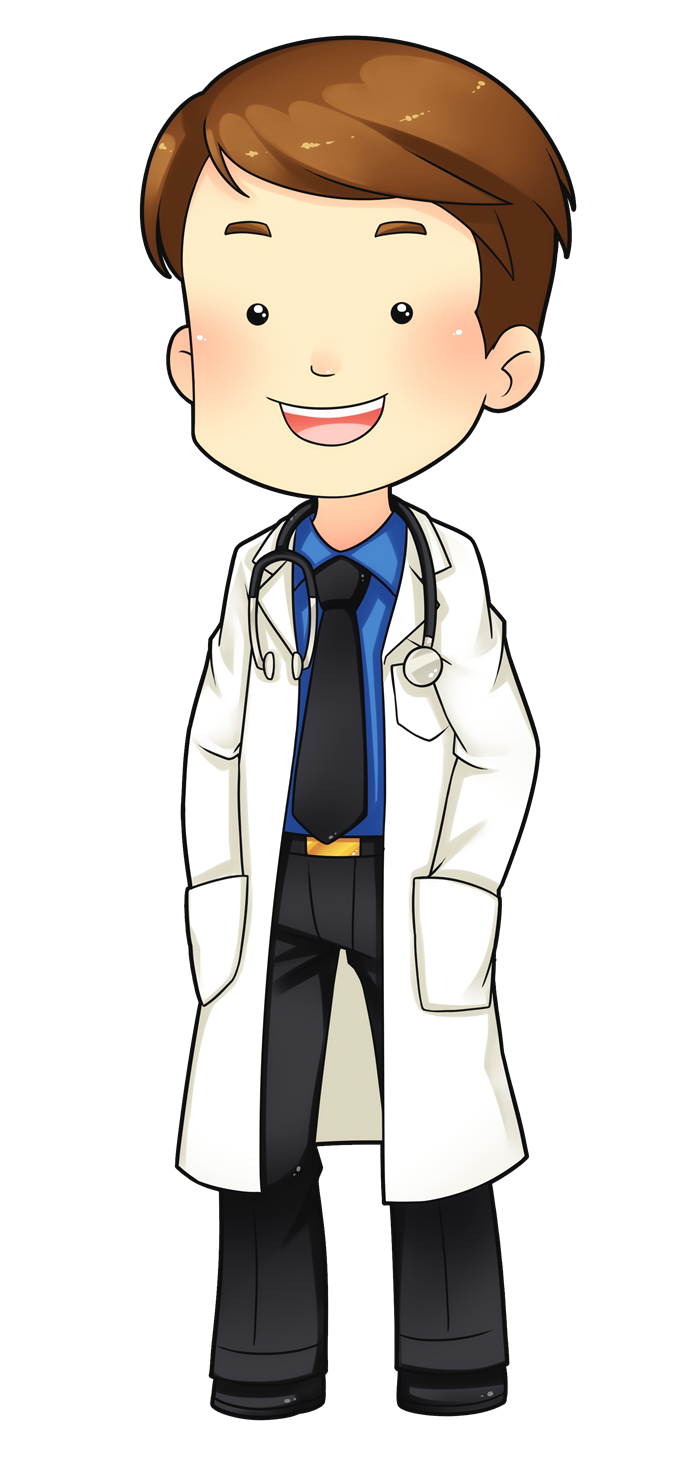 This cute doctor clip art is great for use on whatever project of yours that requires you to show an image of cartoon doctor.