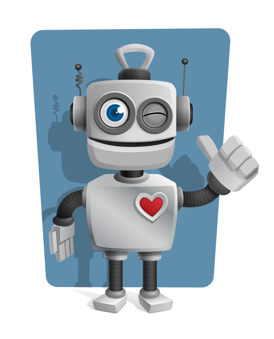This cute robot with thumbs up sign clip art is perfect for use on your book illustrations, game projects, design projects, presentations, webpages, etc.