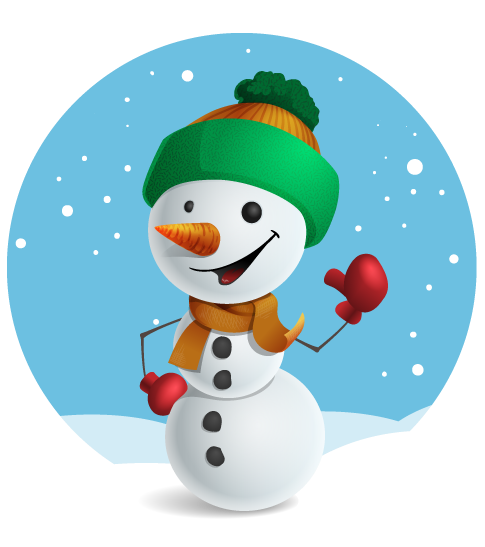 This cute snowman clip art is - Christmas Snowman Clipart