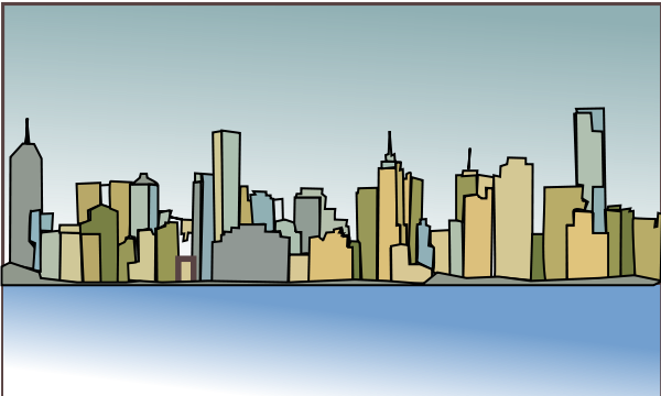 This free Clipart design of Melbourne skyline ...