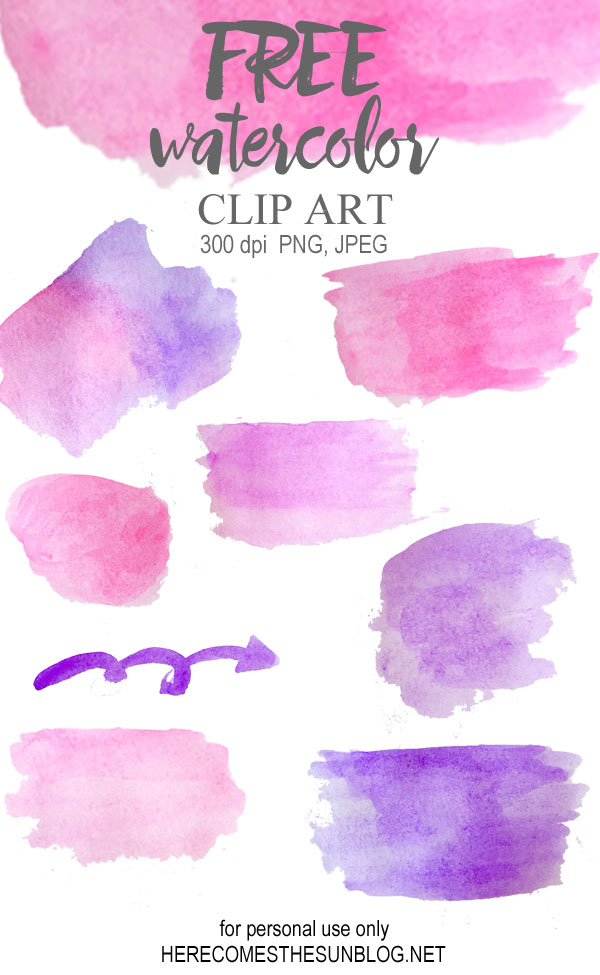 This gorgeous watercolor clip art is perfect for creating invitations or digital prints.