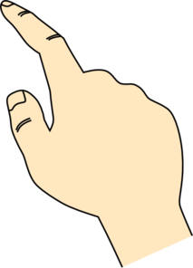 three finger clipart - Pointing Finger Clip Art