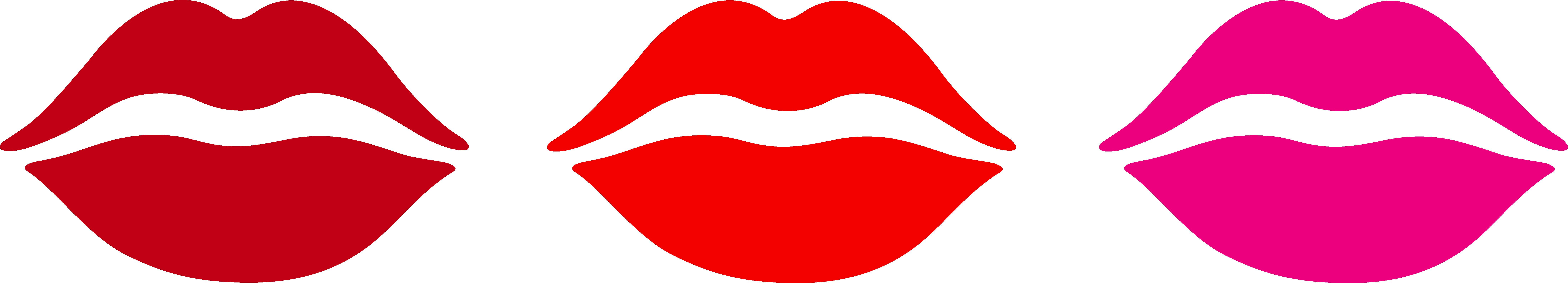 Three Lips Kiss Marks - Free  - Kiss Clipart Free