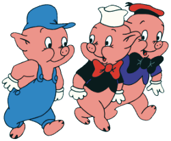 Three Little Pigs clipart, in