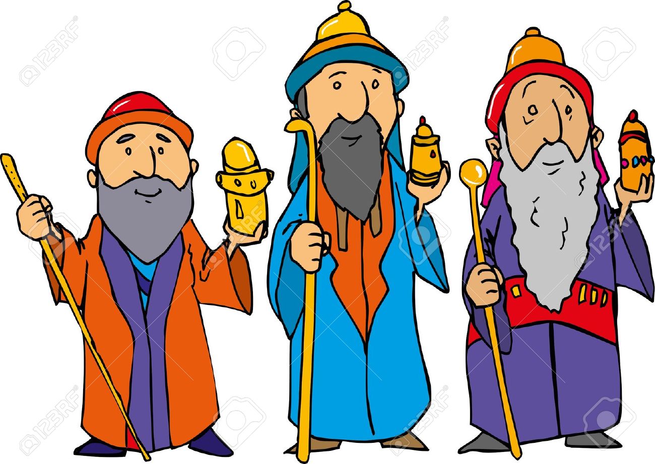 Three Wise Men Clipart. Cartoon of the three wise men .