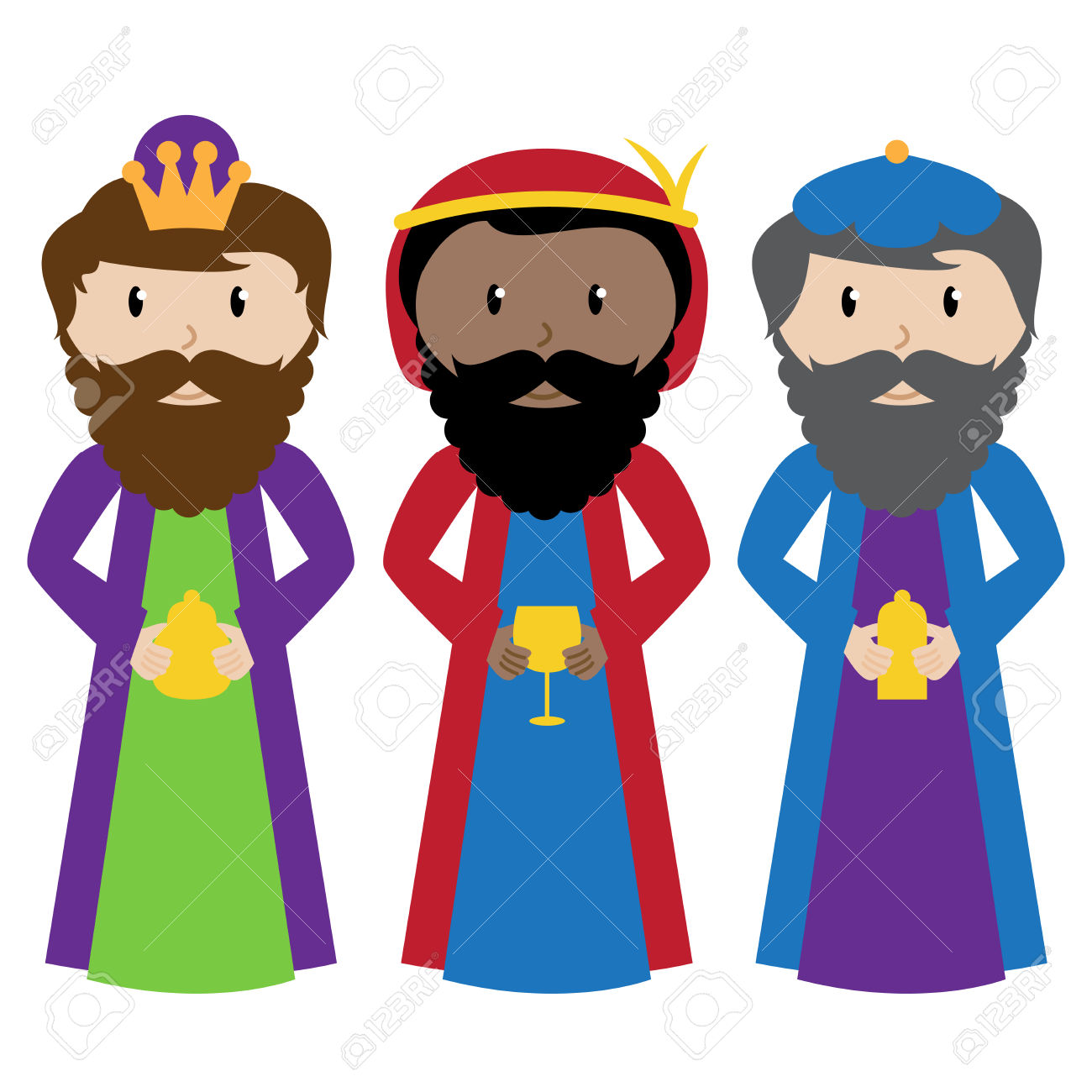 three wise men: Vector Collection of the Three Wise Men or Magi Illustration