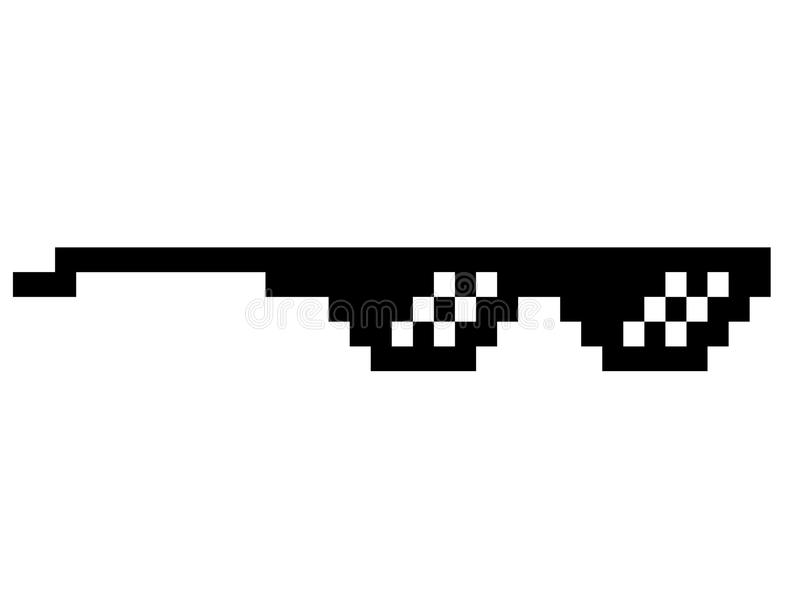 Download Black Thug Life Meme Like Glasses In Pixel Art Stock Vector -  Illustration of dealer