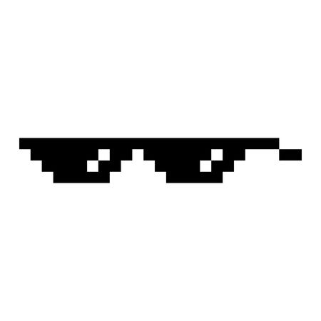 Pixel glasses isolated Illustration