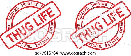 thug life stamp sticker