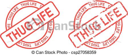 thug life stamp sticker - csp27058359