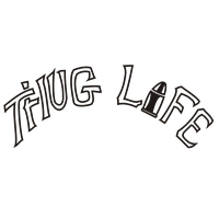 Thug Life Text Clipart PNG Image