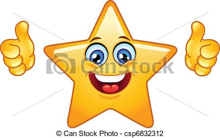 ... Thumbs up star - Smiling star showing thumbs up Thumbs up star Clip Artby ...