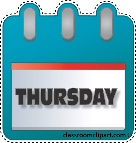 Thursday Calendar Clipart