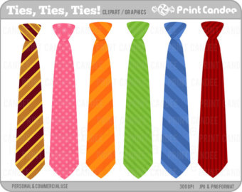 Ties, Ties, Ties - Digital Clip Art - Personal and Commercial Use - necktie father man male