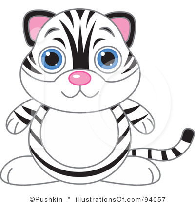 Tiger black and white white t