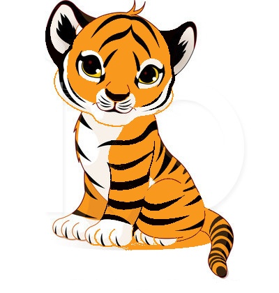 tiger face clip art - Baby Tiger Clipart