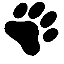 tiger paw clipart black and white