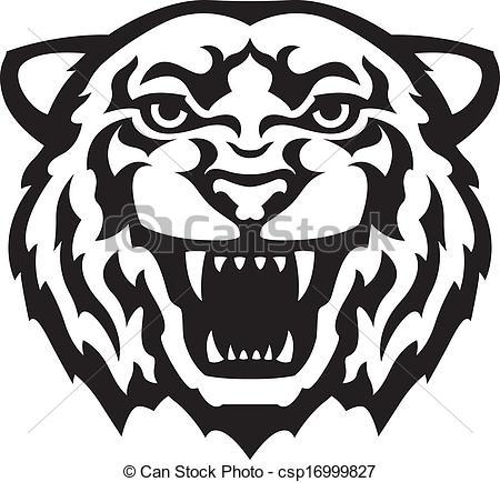 Tiger Clip Art Black And White Animalgals