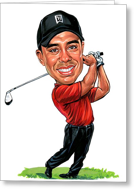 Tiger Woods Greeting Card by Art