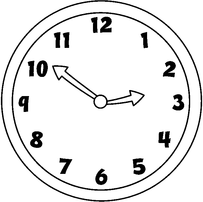 Time Clip Art Black and White