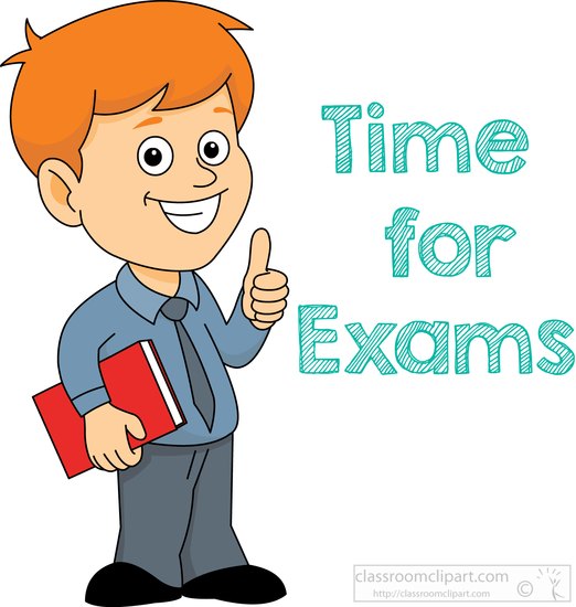 time-for-exam-student-thumbs- - Exam Clipart