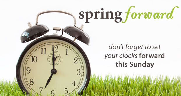 time to spring forward and . - Spring Forward Clipart