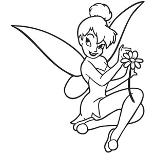 Tinkerbell black and white di - Tinkerbell Black And White