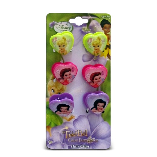 Tinkerbell Heart Shaped Hair Clips